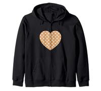 Bonito patrón de lunares blanco marrón claro minimalista Sudadera con Capucha