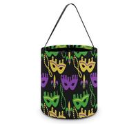 Bonito patrón de Mardi Gras para Halloween, para truco o trato, bolsas de caramelos, bolsa reutilizable para decoración de fiestas y días festivos
