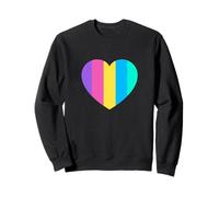 Bonito patrón de rayas brillante colorido tema minimalista Sudadera