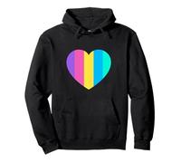 Bonito patrón de rayas brillante colorido tema minimalista Sudadera con Capucha