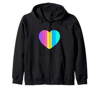 Bonito patrón de rayas brillante colorido tema minimalista Sudadera con Capucha