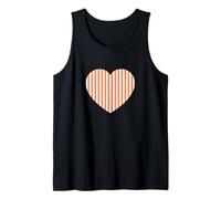 Bonito patrón de rayas naranjas y blancas minimalista Camiseta sin Mangas