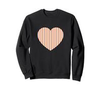 Bonito patrón de rayas naranjas y blancas minimalista Sudadera