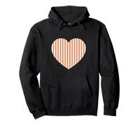 Bonito patrón de rayas naranjas y blancas minimalista Sudadera con Capucha
