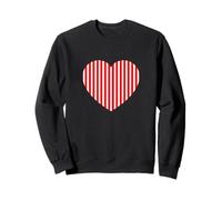 Bonito patrón de rayas rojas y blancas minimalista Sudadera