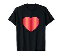 Bonito patrón de rayas rosas y naranjas minimalista Camiseta