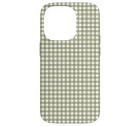 Bonito patrón Retro de Cuadros a Cuadros Verde Oliva Carcasa para iPhone 14 Pro