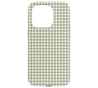 Bonito patrón Retro de Cuadros a Cuadros Verde Oliva Carcasa para iPhone 15 Pro