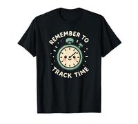 Bonito Personaje Divertido de Reloj Remember To Track Time Camiseta
