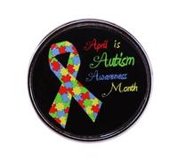 Bonito pin esmaltado con cinta de mariposa, insignia de solapa de concienciación sobre la salud mental para chaquetas y mochilas de mezclilla, talla única, Acrílico