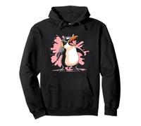 Bonito pingüino con micrófono para los Amantes del Canto y el Karaoke Sudadera con Capucha