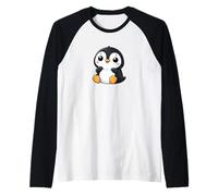 Bonito pingüino de Dibujos Animados Camiseta Manga Raglan