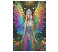 Bonito puzle de ángel para adultos, 1000 piezas, tablero reciclado de alta calidad, para aprender, juguetes educativos, juegos familiares, puzzle de madera para niños (78 x 53 cm)