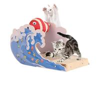 Bonito rascador de cojín para gatos, gatito de gatito de gatito - Tarjeta de raspado de delfines versátiles - Adorno de garra lindo, juguetes para mascotas resistentes al desgaste para el diver