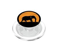 Bonito Regalo de Elefante de Puesta de Sol para Amantes de los Elefantes, Mujeres, Hombres PopSockets PopGrip para MagSafe