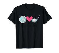 Bonito Regalo de Golfista para Mujer, Divertido Golf de Paz y Amor Camiseta gráfica económica, Hombre, Negro, M