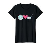 Bonito Regalo de Golfista para Mujer, Divertido Golf de Paz y Amor Camiseta gráfica económica, Mujer, Negro, L