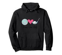 Bonito Regalo de Golfista para Mujer, Divertido Golf de Paz y Amor Sudadera con Capucha