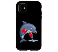 Bonito regalo divertido para estudiantes de natación con delfines para adultos y niños Carcasa para iPhone 11