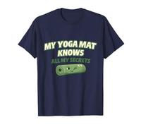 Bonito Regalo Divertido para yoguis con Texto en inglés My Yoga Mat Knows All My Secrets Camiseta