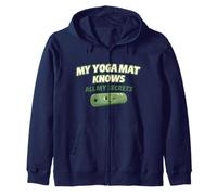 Bonito Regalo Divertido para yoguis con Texto en inglés My Yoga Mat Knows All My Secrets Sudadera con Capucha