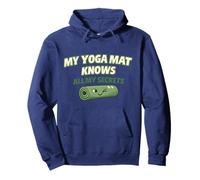 Bonito Regalo Divertido para yoguis con Texto en inglés My Yoga Mat Knows All My Secrets Sudadera con Capucha