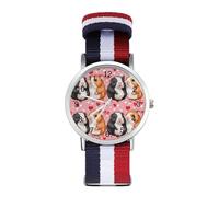Bonito reloj de pulsera de cuarzo personalizado para amantes de los conejillos de indias, números arábigos, con correa ajustable para hombres y mujeres