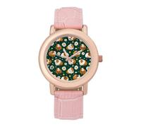 Bonito reloj de pulsera para mujer, diseño de conejillos de indias, correa suave, regalo para cumpleaños, día de San Valentín