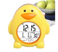 Bonito reloj digital - Bonito reloj de escritorio de pingüino de dibujos animados, alarma de dormitorio con calendario perpetuo para cumpleaños, Año Nuevo