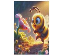 Bonito rompecabezas de abeja para niños, 1000 unidades, rompecabezas de madera, kit de bricolaje, relajación, juegos para adolescentes y adultos (78 x 53 cm)