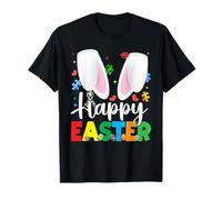 Bonito rompecabezas de concienciación sobre el autismo de conejo de Pascua para niños y hombres Camiseta