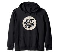 Bonito Sello Rojo con Aspecto de Eat The Rich Sudadera con Capucha