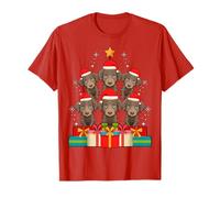 Bonito Sombrero de árbol de Navidad para Perro Chesapeake Bay Retriever Camiseta