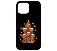 Bonito Sombrero de árbol de Navidad para Perro Chesapeake Bay Retriever Carcasa para iPhone 16 Pro MAX