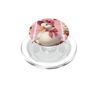 Bonito Sombrero de Cuadros Rojos de Pato estético de Fresa PopSockets PopGrip para MagSafe