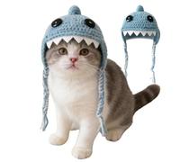 Bonito sombrero de gato | Forma de tiburón | para perros disfraz sombrero - para amantes de los animales, Halloween, cumpleaños, temáticas, reuniones, hogar, parque, jardín