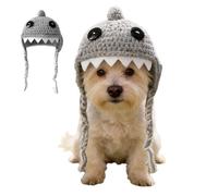 Bonito sombrero de gato, sombrero de cabeza de tiburón, sombrero de gatito de punto, para fotografía de animales, viajes, compras, de disfraces, de cumpleaños en casa en el parque y