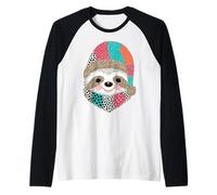 Bonito Sombrero de Invierno con diseño de Perezoso Camiseta Manga Raglan