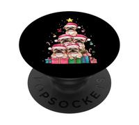 Bonito Sombrero de Navidad con diseño de Perro Grifón de Bruselas PopSockets PopGrip Adhesivo