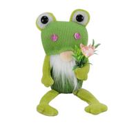 Bonito sombrero de rana encantador gnomo verde muñeca decorada Elfo figura bonita muñeca Rudolph