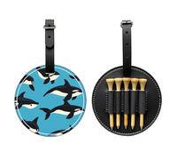 Bonito soporte para camisetas de golf de delfín, ballena marina, piel coral, bolsa organizadora para mujeres y hombres, resistente al agua, gran regalo para los amantes del golfista