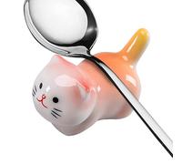 Bonito soporte para palillos de cocina, soporte de cerámica para palillos de cocina, soporte para palillos de cocina, adornos de gato para cucharas y cuencos