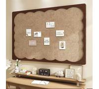 Bonito tablón de anuncios, azulejo de pared plegable de fieltro para hogar, oficina, escuela, tablero de visión de imagen con pin de presión, panel de pared para mensajes fotográficos (camello, 60 x