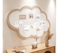Bonito tablón de anuncios para pared, tablero de anuncios de corcho en forma de nube con chinchetas, tablero de notas de fieltro autoadhesivo, decoración de pared para oficina, hogar, escuela (camello