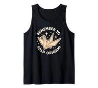 Bonito Tema de Papel Remember to Fold Origami Camiseta sin Mangas
