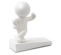 Bonito tope de puerta, decorativo y resistente, tope de puerta bien diseñado, eficaz para mantener tu puerta abierta, 1 paquete, blanco (patentado)