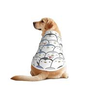 Bonito traje de perro con estampado de pingüino, ropa divertida para mascotas, lavable a máquina, chaleco para perros medianos y grandes