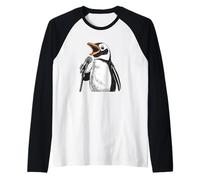 Bonito Traje de pingüino de Karaoke para niños y niñas Camiseta Manga Raglan
