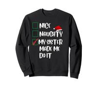 Bonito Travieso Mi Hermana Me Hizo Hacerlo Santa Claus Navidad Sudadera