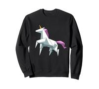 Bonito Unicornio De Origami De Japón Sudadera